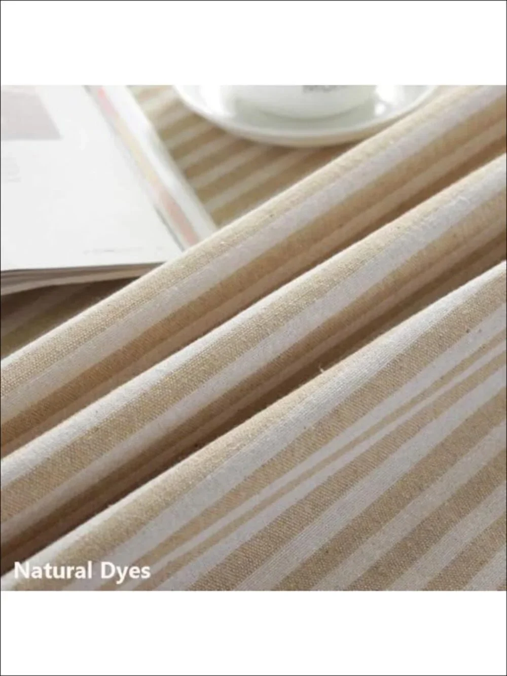 Striped Cotton Tablecloth 55x86 Rectangular Dining Picnic Farmhouse